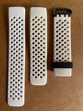 Fitbit White Sport Band for Charge 3 with Small and Large Bands